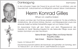 Herrn Konrad Gilles - Grenz-Echo