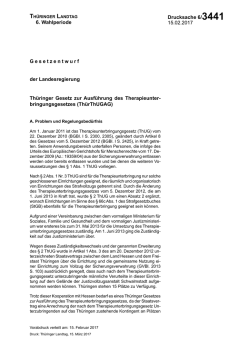 Drucksache 6/3441 - Th&uuml;ringer Landtag