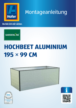 hochbeet aluminium 195 &times; 99 cm