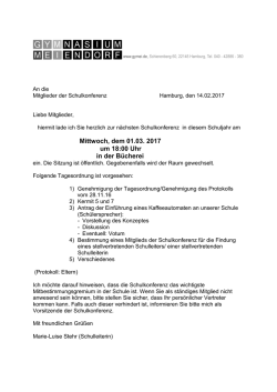 Einlad. Schulkonf.