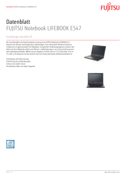 Datenblatt FUJITSU Notebook LIFEBOOK E547