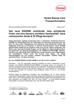 Henkel Beauty Care Presseinformation Das neue DIADEM