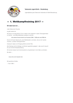 TJBB 1. Wettkampftraining 2017