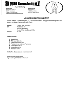 Jugendversammlung 2017