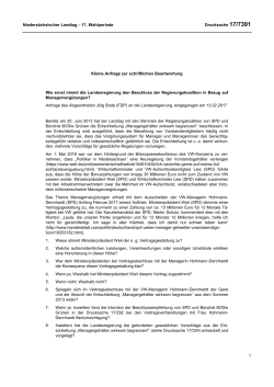 Drucksachen allgemein - Nieders&auml;chsischer Landtag