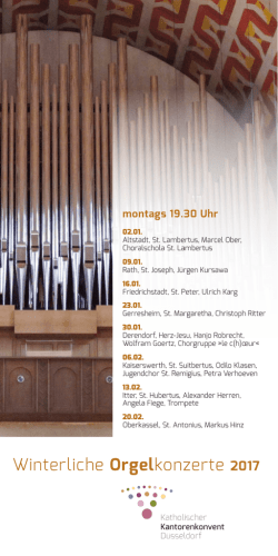 Winterliche Orgelkonzerte 2017 - Duesseldorfer