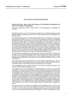 Drucksachen allgemein - Nieders&auml;chsischer Landtag