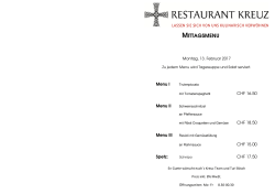 13. Februar - Restaurant Kreuz Buttisholz