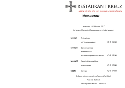 13. Februar - Restaurant Kreuz Buttisholz