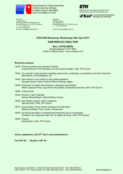 dam breach analysis - Comité suisses des barrages