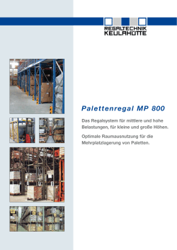 Palettenregal MP 800 - Regaltechnik Keulahütte Vertriebs-GmbH