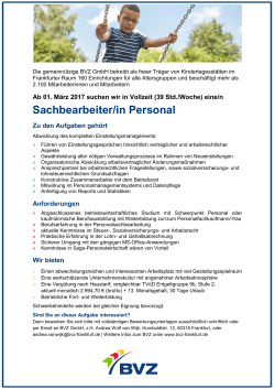 Sachbearbeiter/in Personal