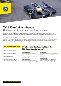 Infoblatt TCS Card Assistance