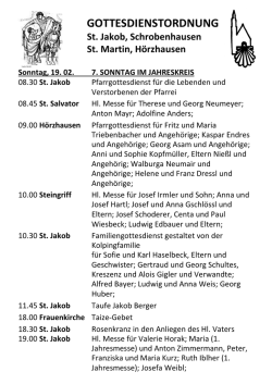 gottesdienstordnung