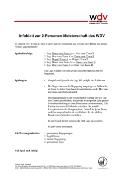 Infoblatt - Wiener Darts Verband