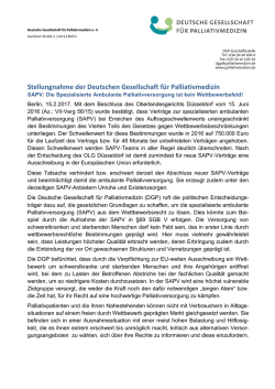 Stellungnahme - Deutsche Gesellschaft für Palliativmedizin