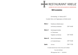 16. Februar - Restaurant Kreuz Buttisholz