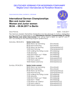 International German Championships Men and Junior men Women
