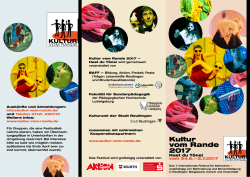 Flyer zum Festival - Kultur vom Rande 2017