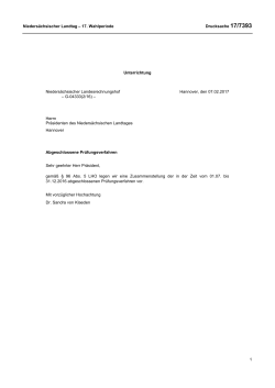 Niedersächsischer Landtag – 17. Wahlperiode Drucksache 17/7393