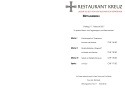 17. Februar - Restaurant Kreuz Buttisholz