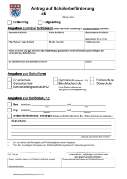 Grundantrag Sch&uuml;lerbef&ouml;rderung