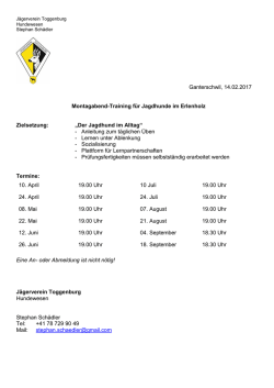 Hunde-&Uuml;bungen Erlenholz - Jagd