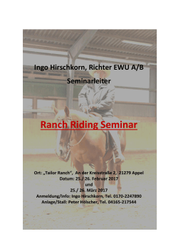 Ranch Riding Seminar - ewu