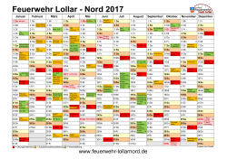 Kalender 2017 - Feuerwehr Lollar Schutzbereich Nord