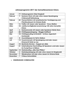 Jahresprogramm Senioren 2017