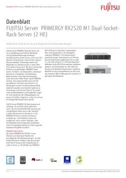 Datenblatt FUJITSU Server PRIMERGY RX2520 M1 Dual