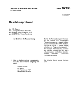 Beschlussprotokoll