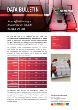 Data Bulletin - Elementar Analysensysteme GmbH
