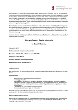 Gastprofessor/ Gastprofessorin