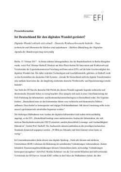 Ist Deutschland f&uuml;r den digitalen Wandel ger&uuml;stet?