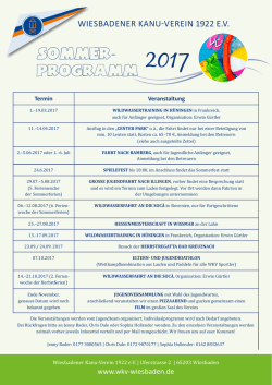 Jugendwochenprogramm - Wiesbadener Kanu