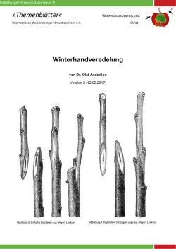 Winterhandveredelung - L&uuml;neburger Streuobstwiesen eV