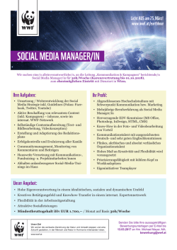 social media manager/in