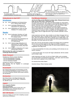 Gemeindeseite aktuell - Kirchgemeinde Staufberg