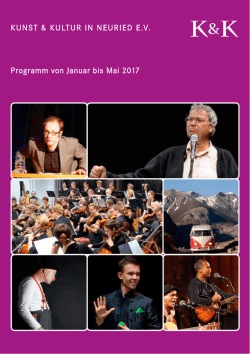 Flyer 1/2017 herunterladen - Kunst und Kultur in Neuried eV