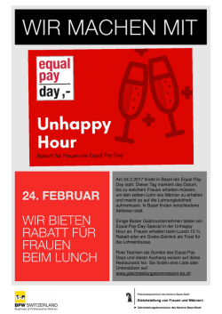 Flyer zur Unhappy Hour - Gleichstellungskommission Basel