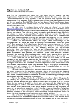 Migration und Volkswirtschaft