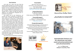 Infoblatt - Maximilian-Kolbe-Werk