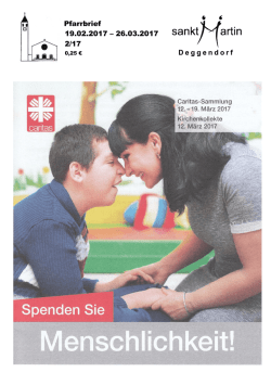 Pfarrbrief vom 19.02.17 bis 26.03.17