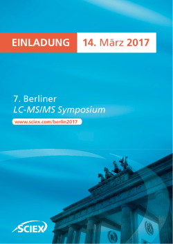 EINLADUNG 14. M&auml;rz 2017