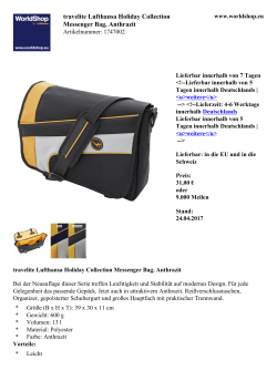 travelite Lufthansa Holiday Collection Messenger Bag, Anthrazit