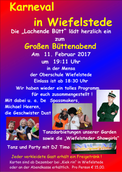 Karneval in Wiefelstede - Karnevalsverein "Lachende Bütt"