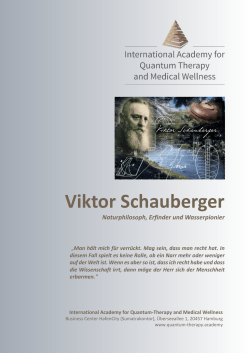 Viktor Schauberger - International Academy for Quantum Therapy