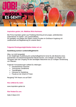 inspiration garten - Fit for Job Augsburg