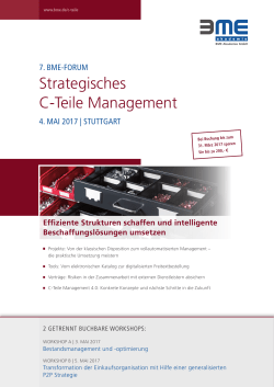 strategisches C-teile Management